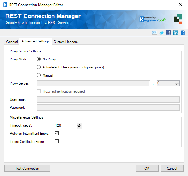 Quickbase Connection Manager - Advanced Settings